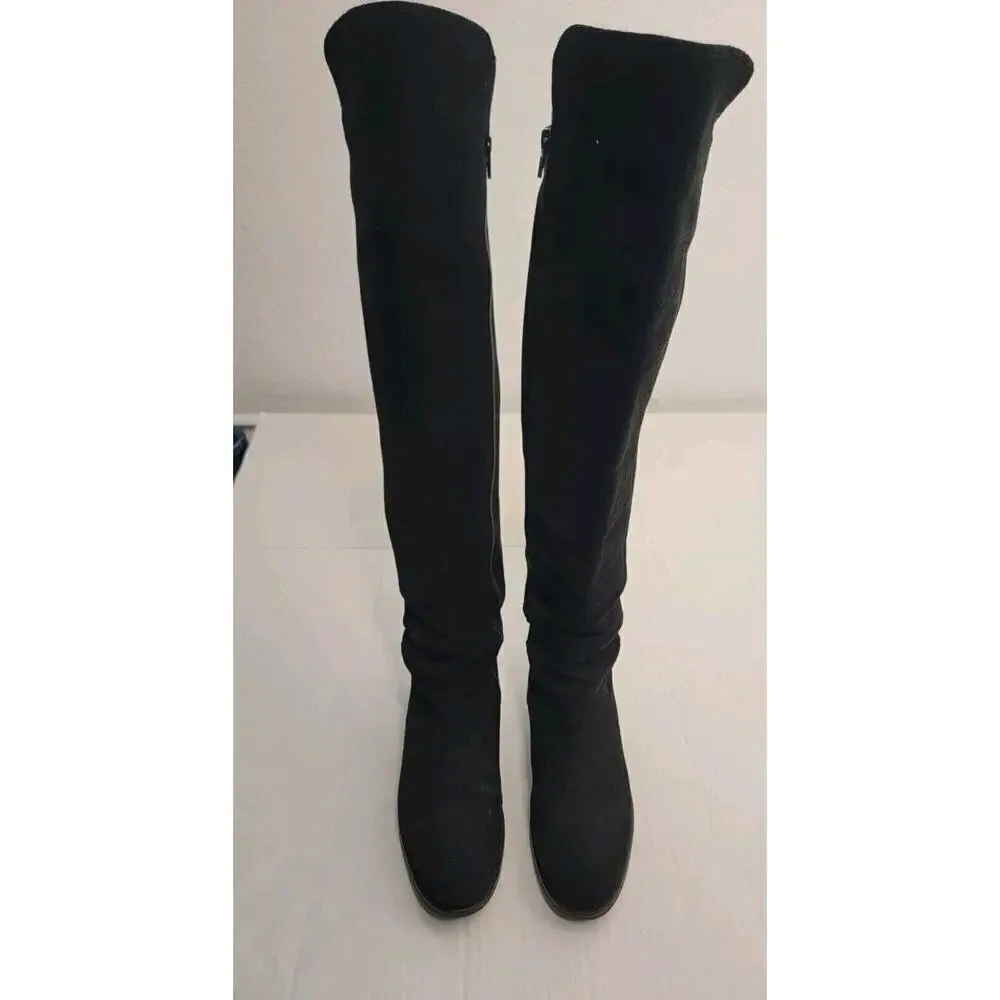 Navyboot Switzerland Over The Knee Boot Women 40 9 Black Suede Leather Tall